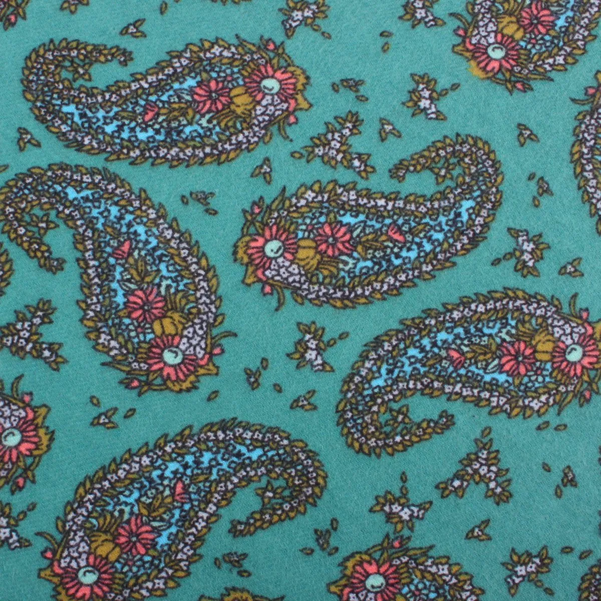 Amer Fort Teal Paisley Skinny Tie