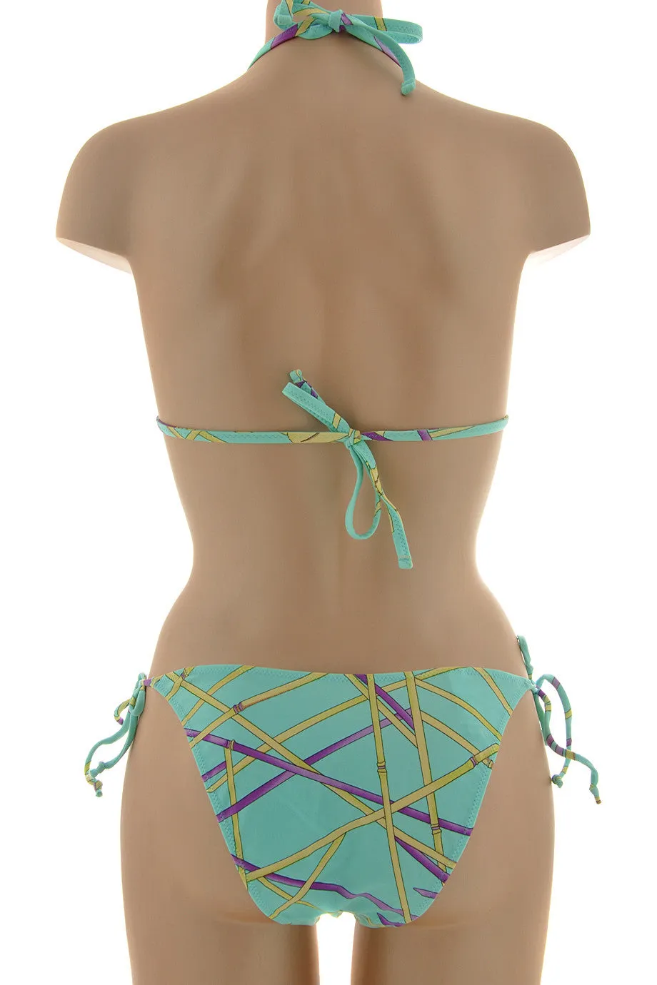 ARGENTOVIVO MOANDA Multicolor Light Blue Floral Triangle Bikini