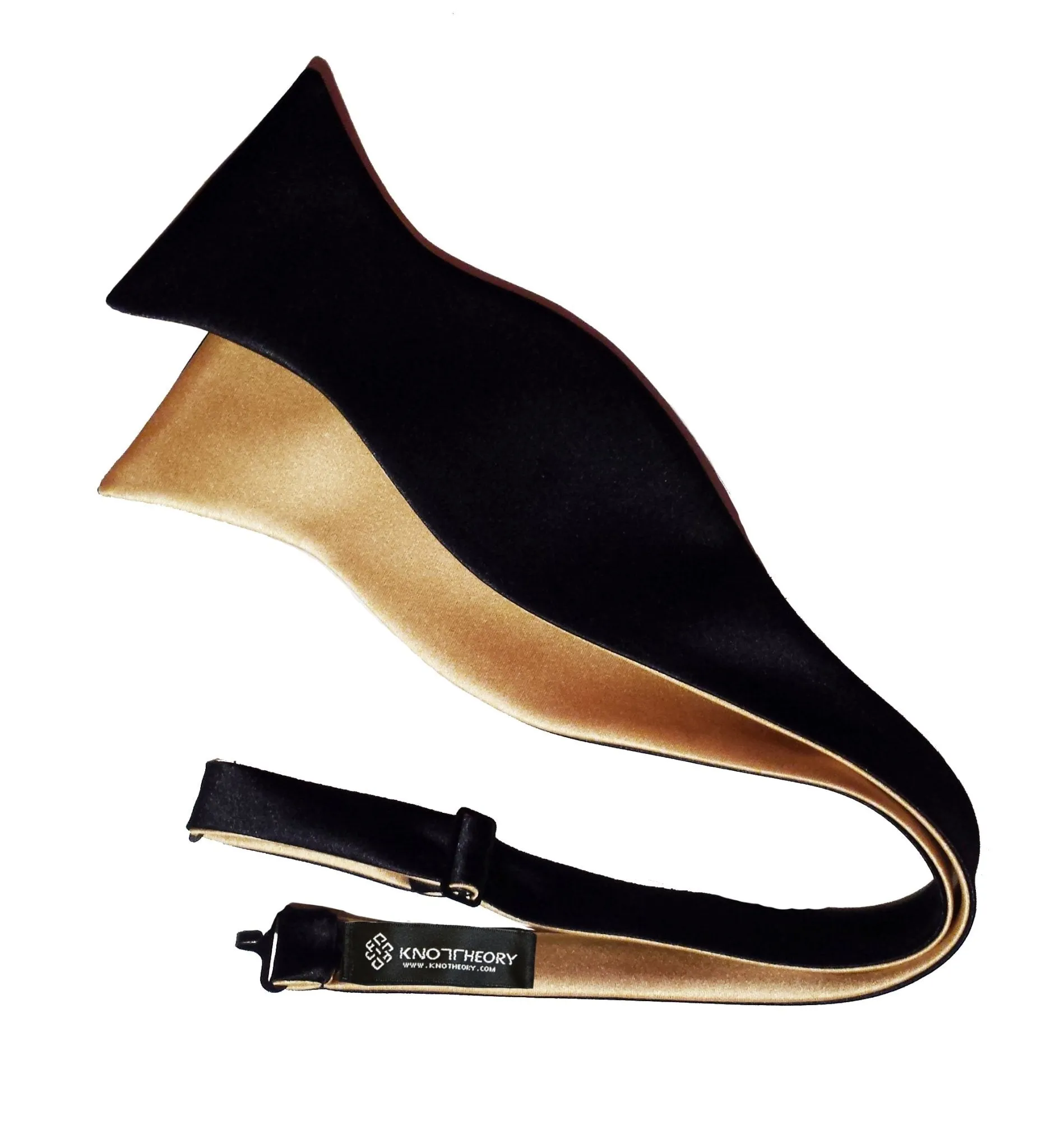 Black & Gold Butterfly Bow Tie
