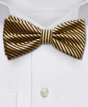 Black and Gold Striped Bowtie II