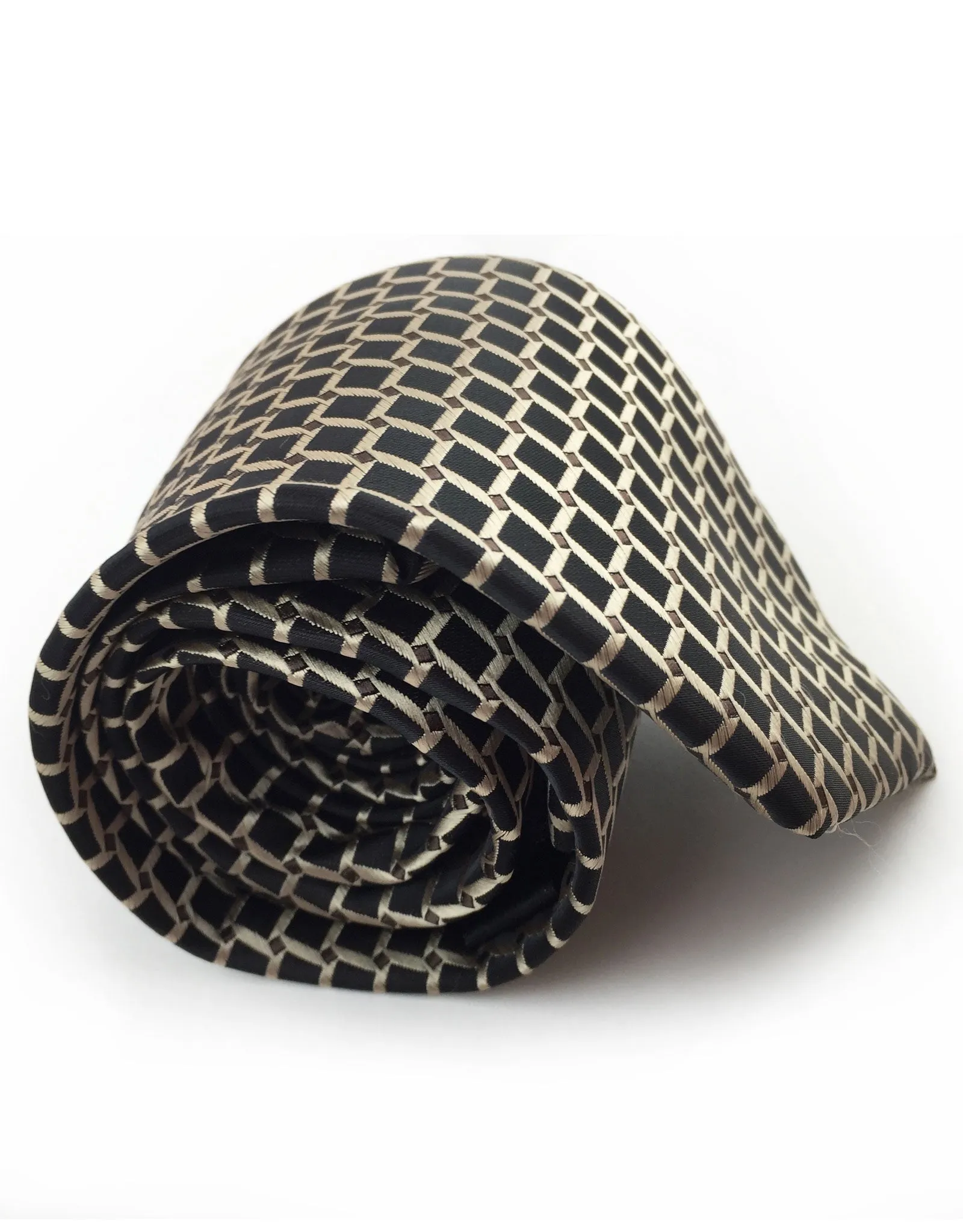 Black and Taupe Grid Tie