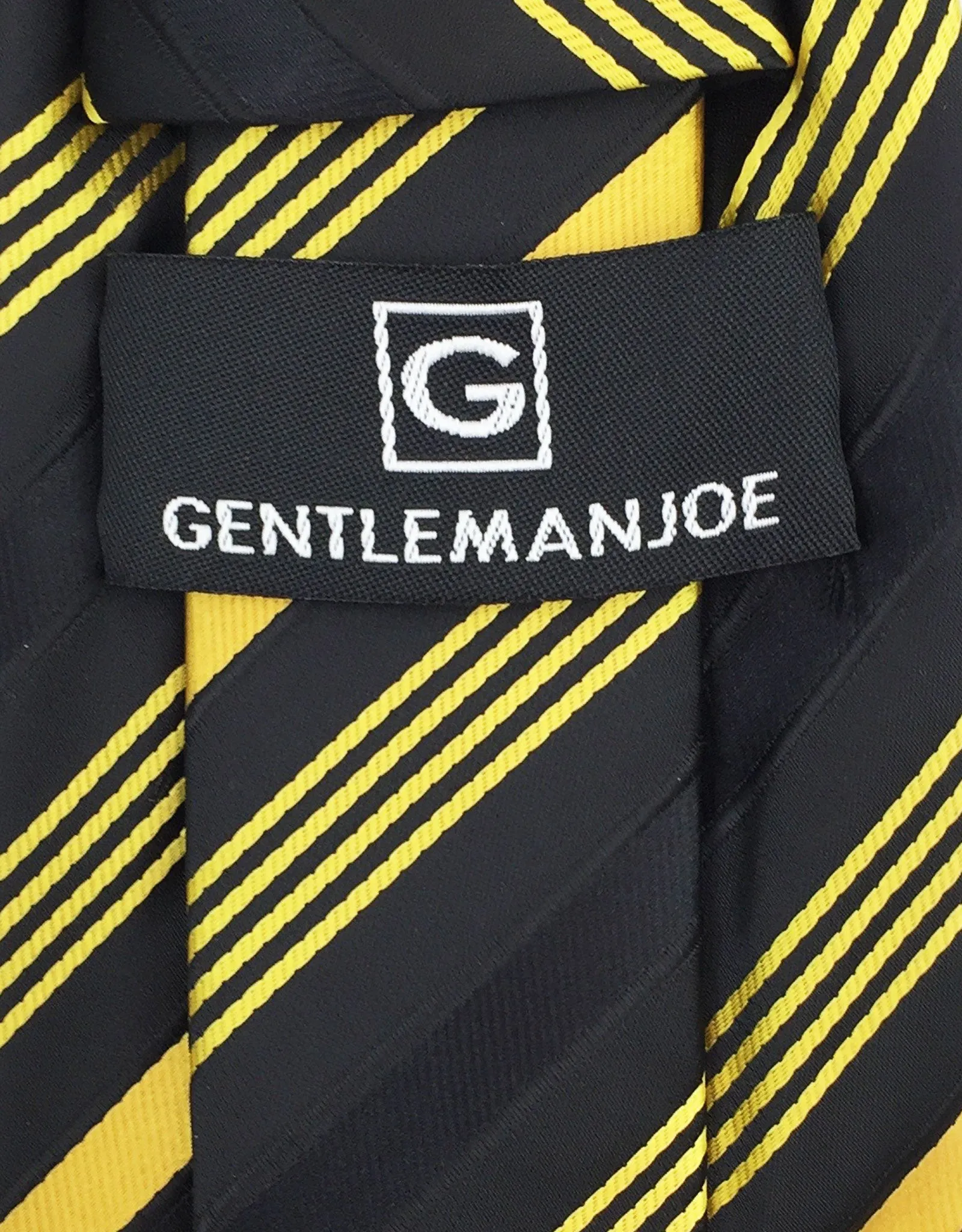 Black and Yellow Gold Striped Necktie