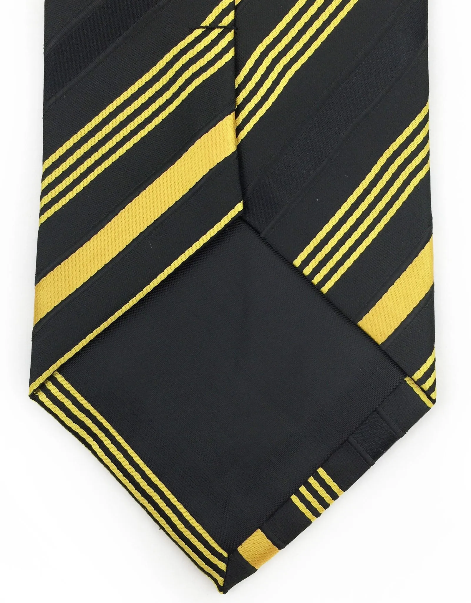 Black and Yellow Gold Striped Necktie