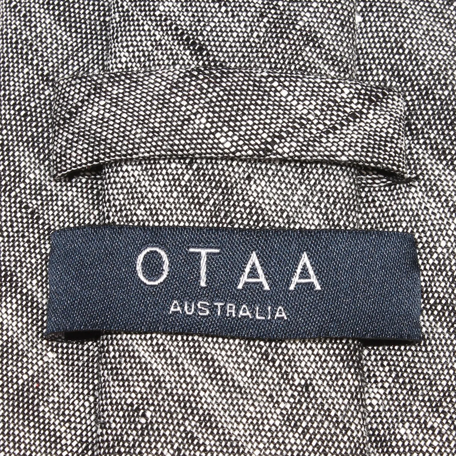 Black Linen Chambray Skinny Tie