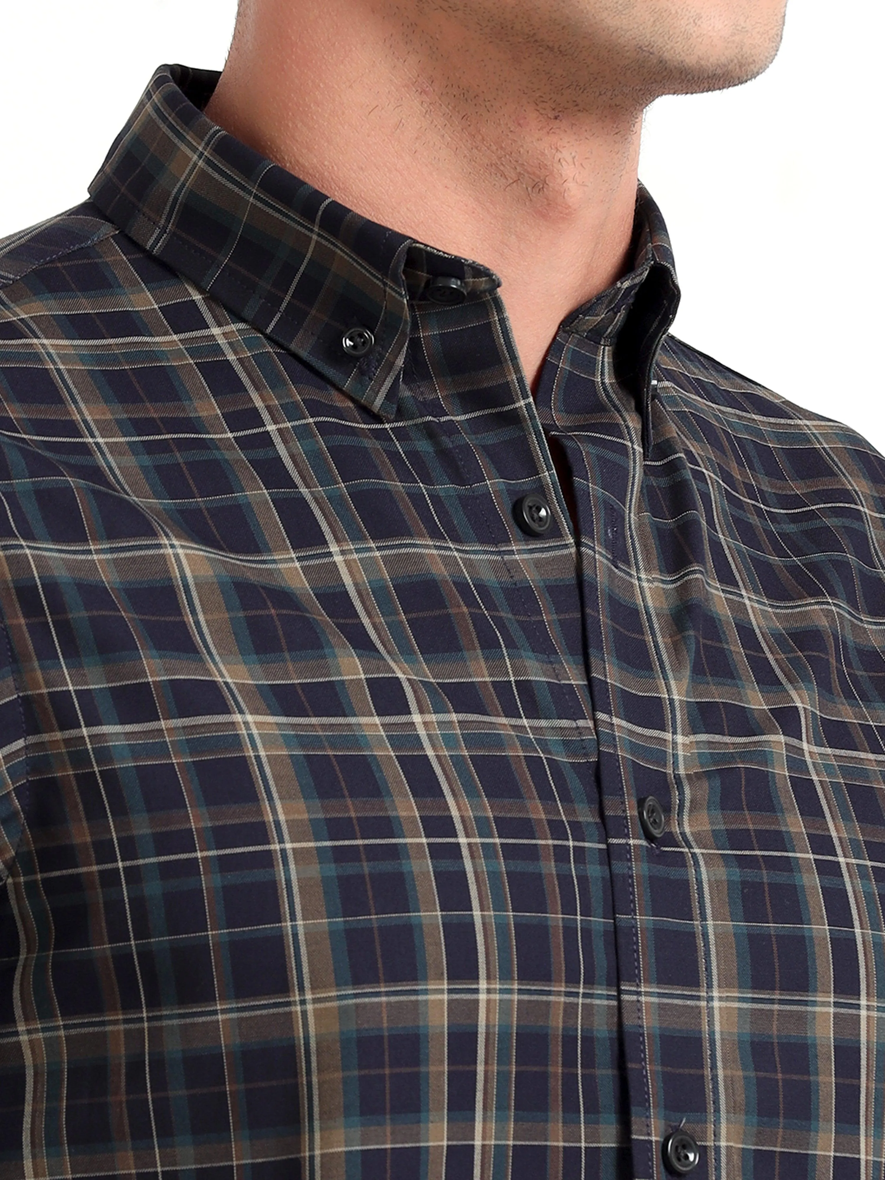 Checkmate Multi Checks Shirt Vulcan Blue
