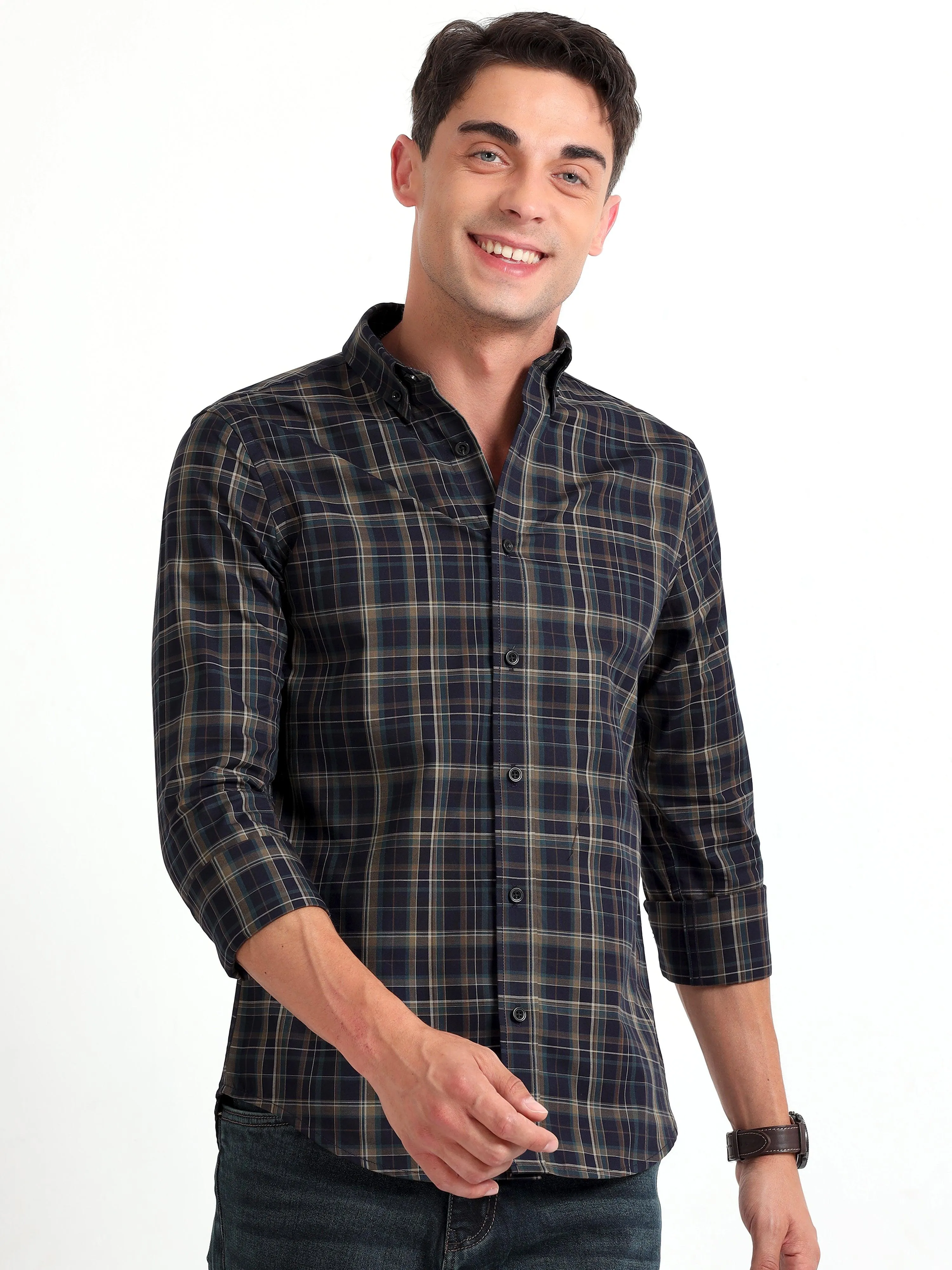 Checkmate Multi Checks Shirt Vulcan Blue