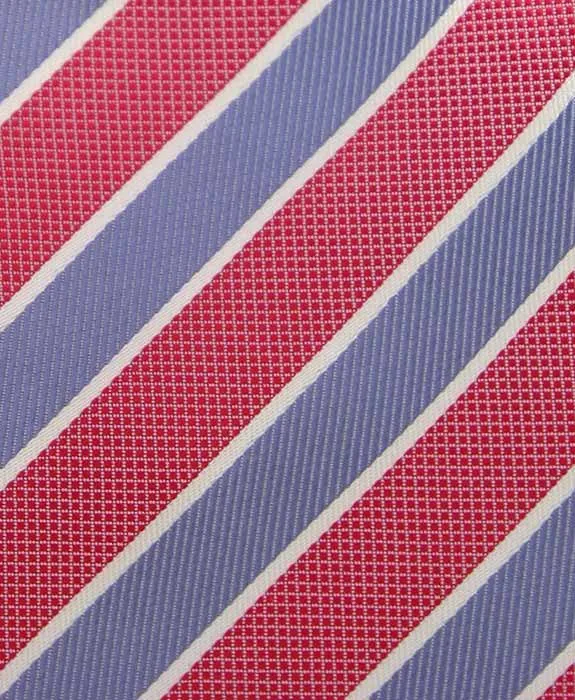 Coral & Gray Striped 4" Wide Tie
