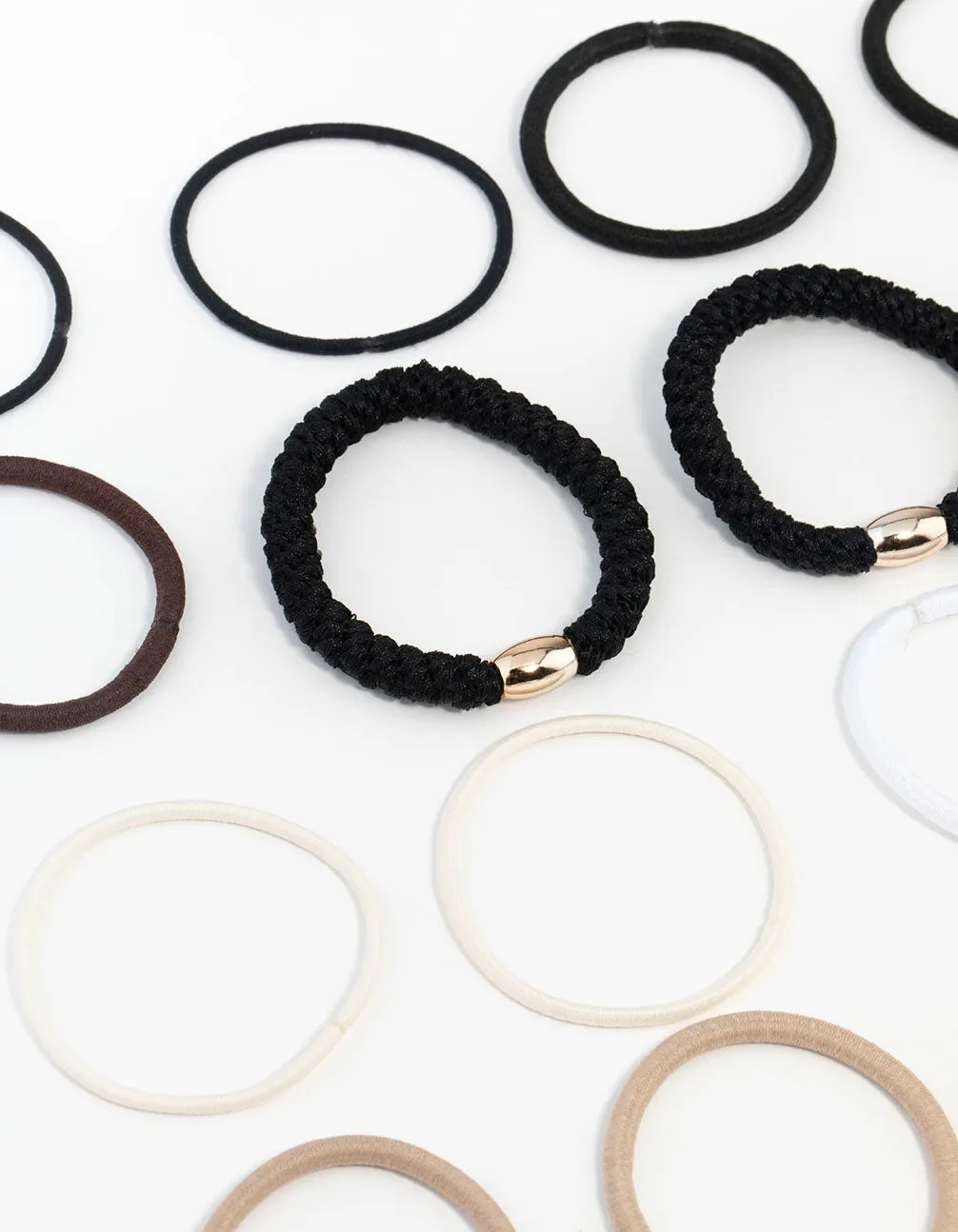 Core Black & Neutral Hair Ties 10-Pack