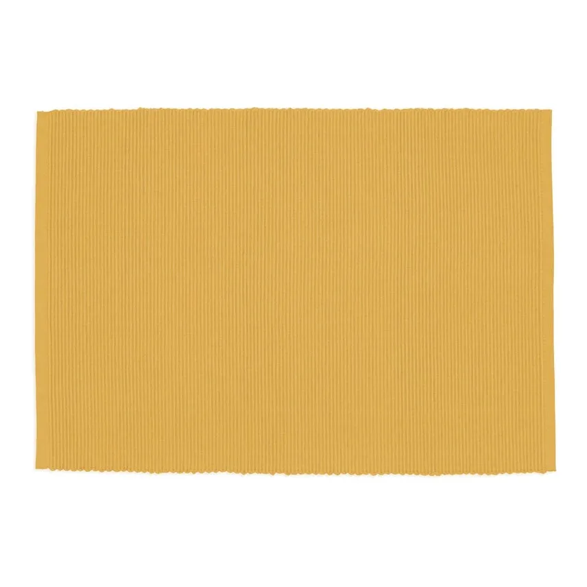 Cotton Ribbed Placemats - Snapdragon Yellow