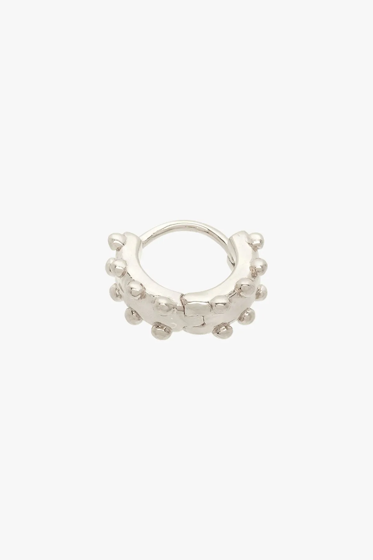 Dotted huggie silver