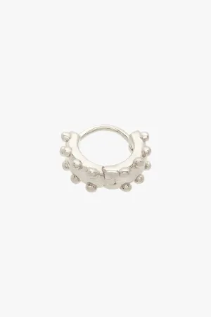 Dotted huggie silver