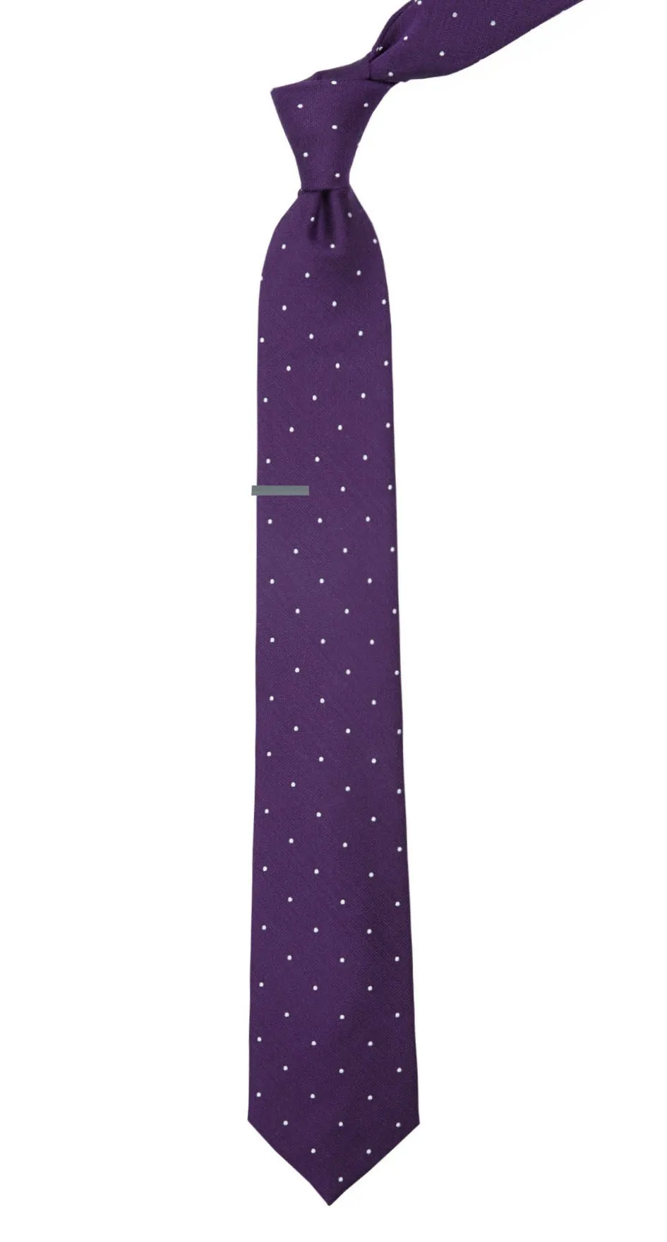 Dotted Report Plum Tie