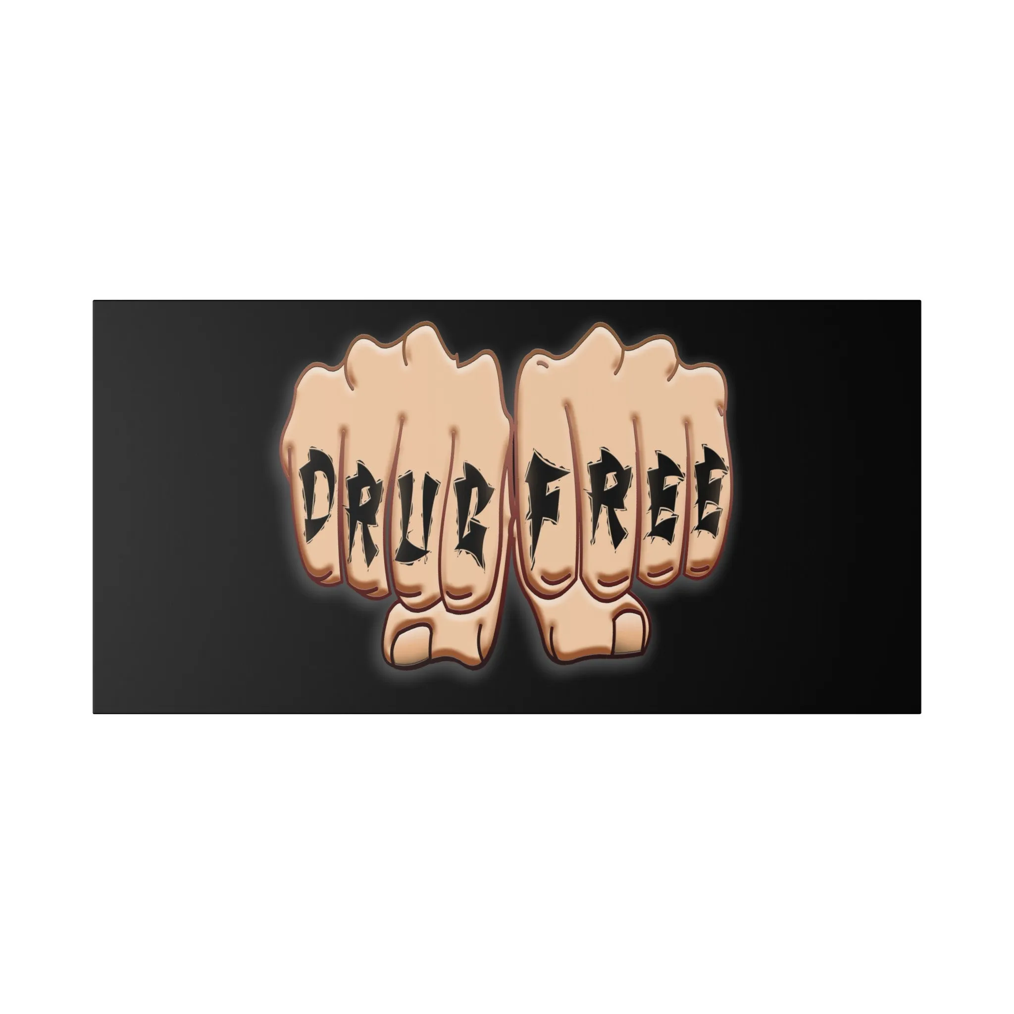 Drug Free Fist Polyester Canvas