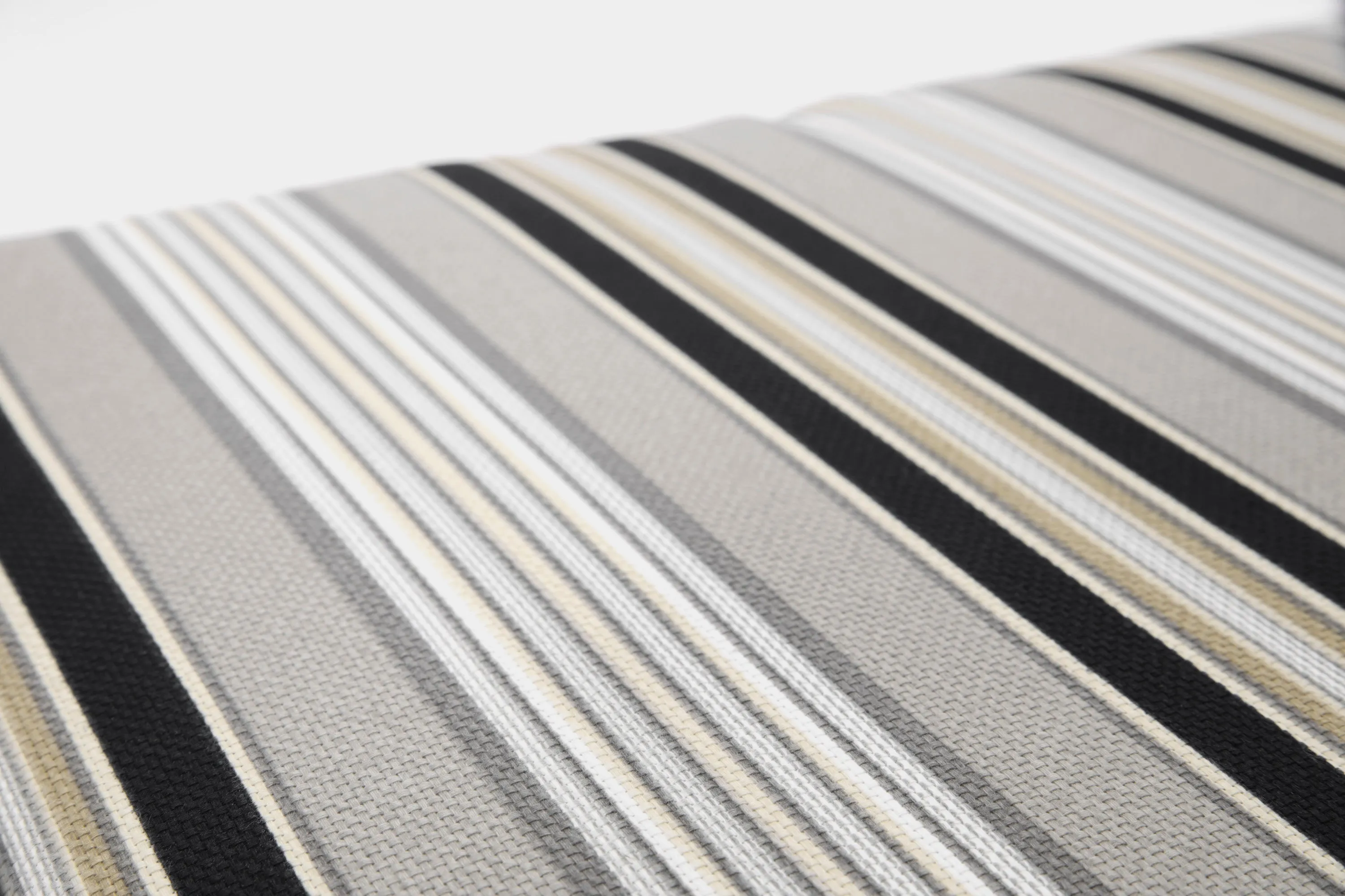 Getaway Stripe Black Squared Corners Seat Cushion (Set Of 2)