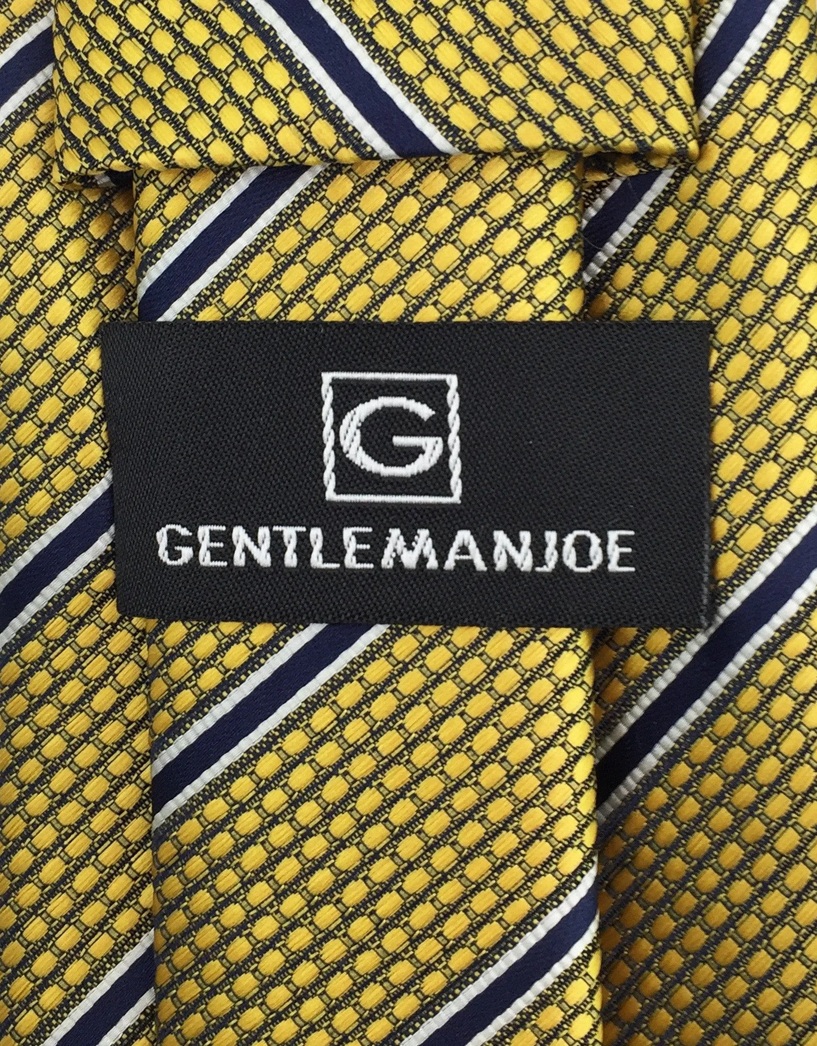 Gold and Navy Striped Tie