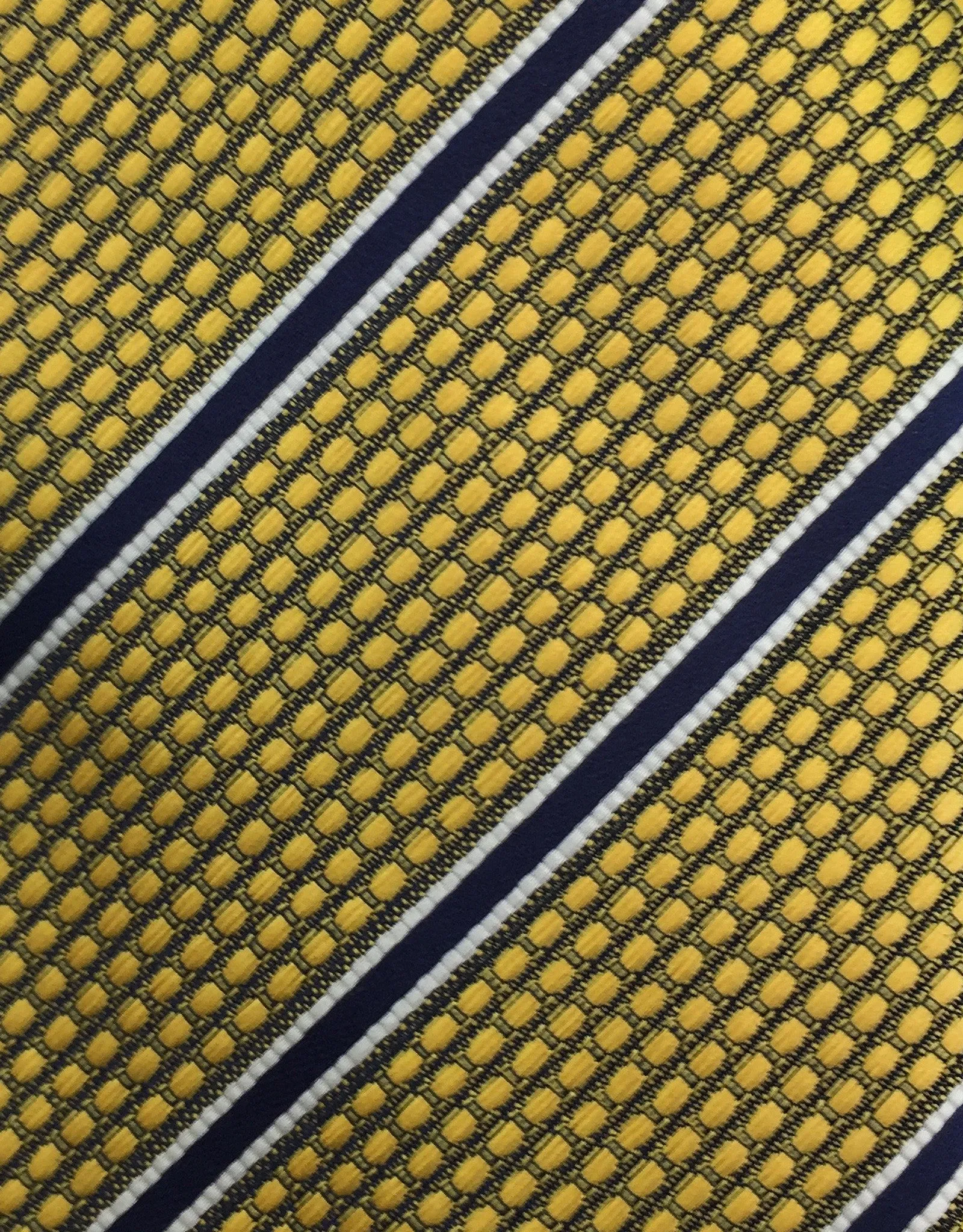 Gold and Navy Striped Tie
