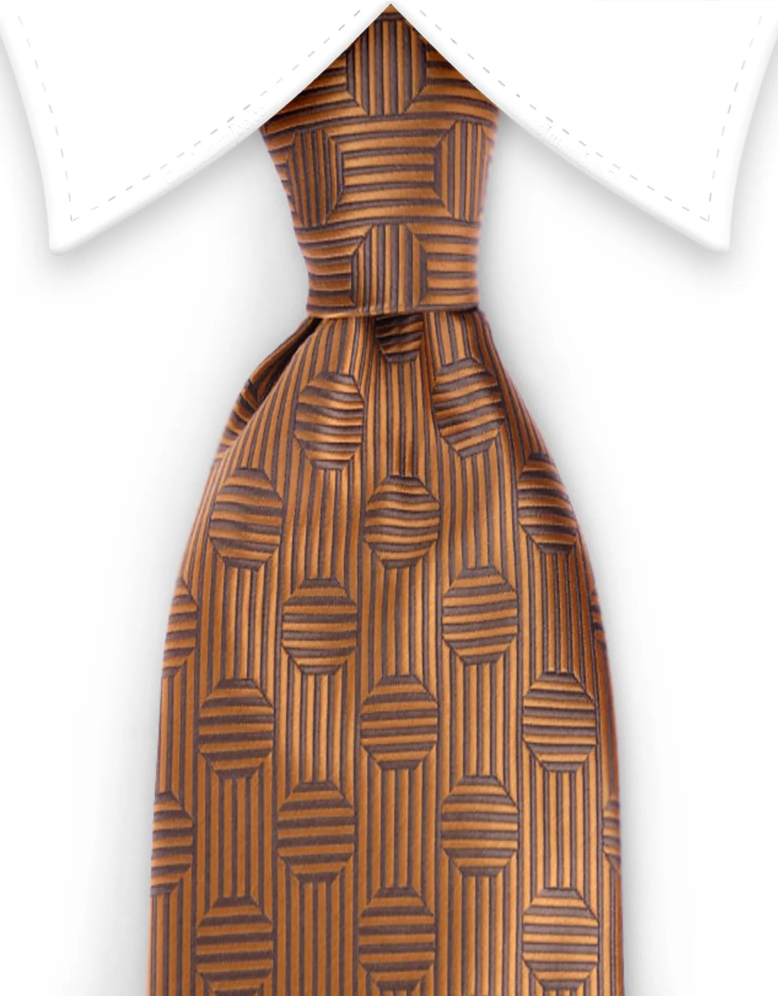 Golden Brown Polka Dot Tie