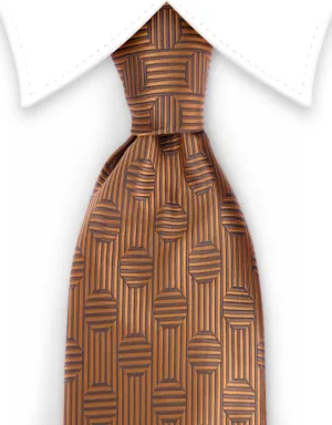 Golden Brown Polka Dot Tie