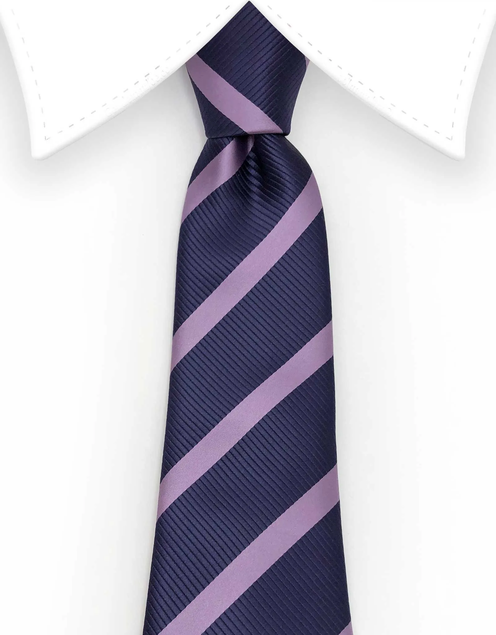 Grape Purple and Lilac Striped Tie