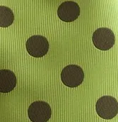 Green Tie with Khaki Polka Dots