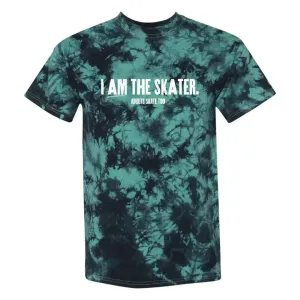 I Am The Skater 2.0 Teal Tie Dye Unisex Tee - 2XL