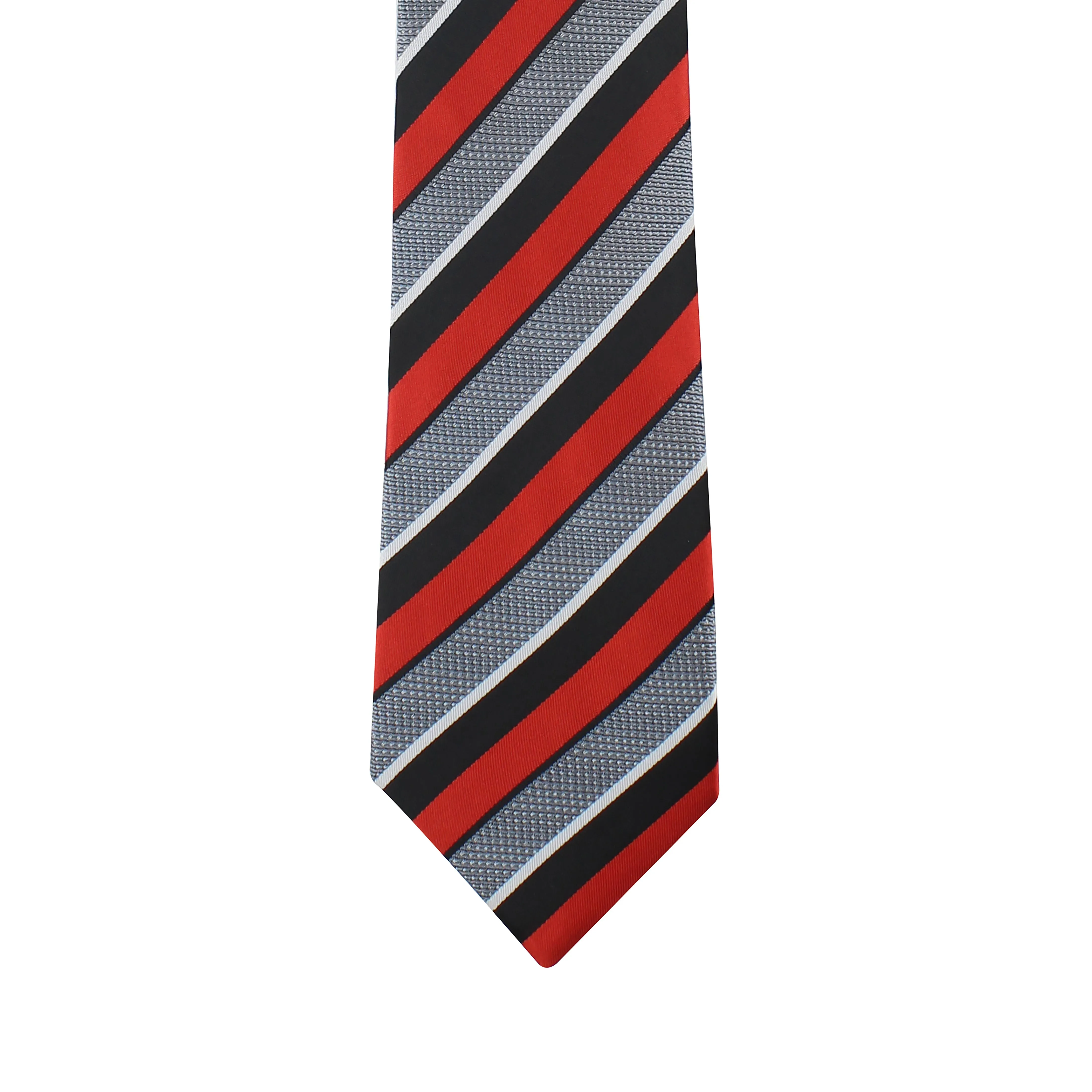 Kovove Refreshing Black Striped Neck Tie For Men