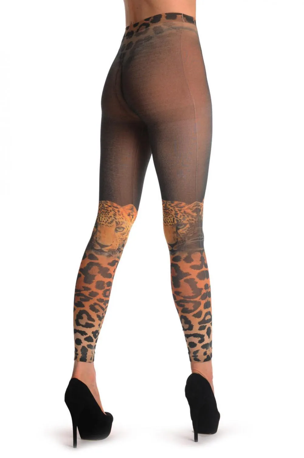 Leopard Over The Knee Footless