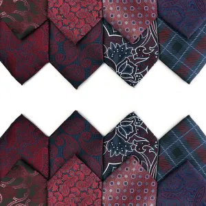 Men's Dark Red Series Paisley Evening Dress Accessories Necktie