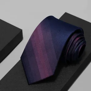 Men's Mulberry Silk Gradient Purple Necktie