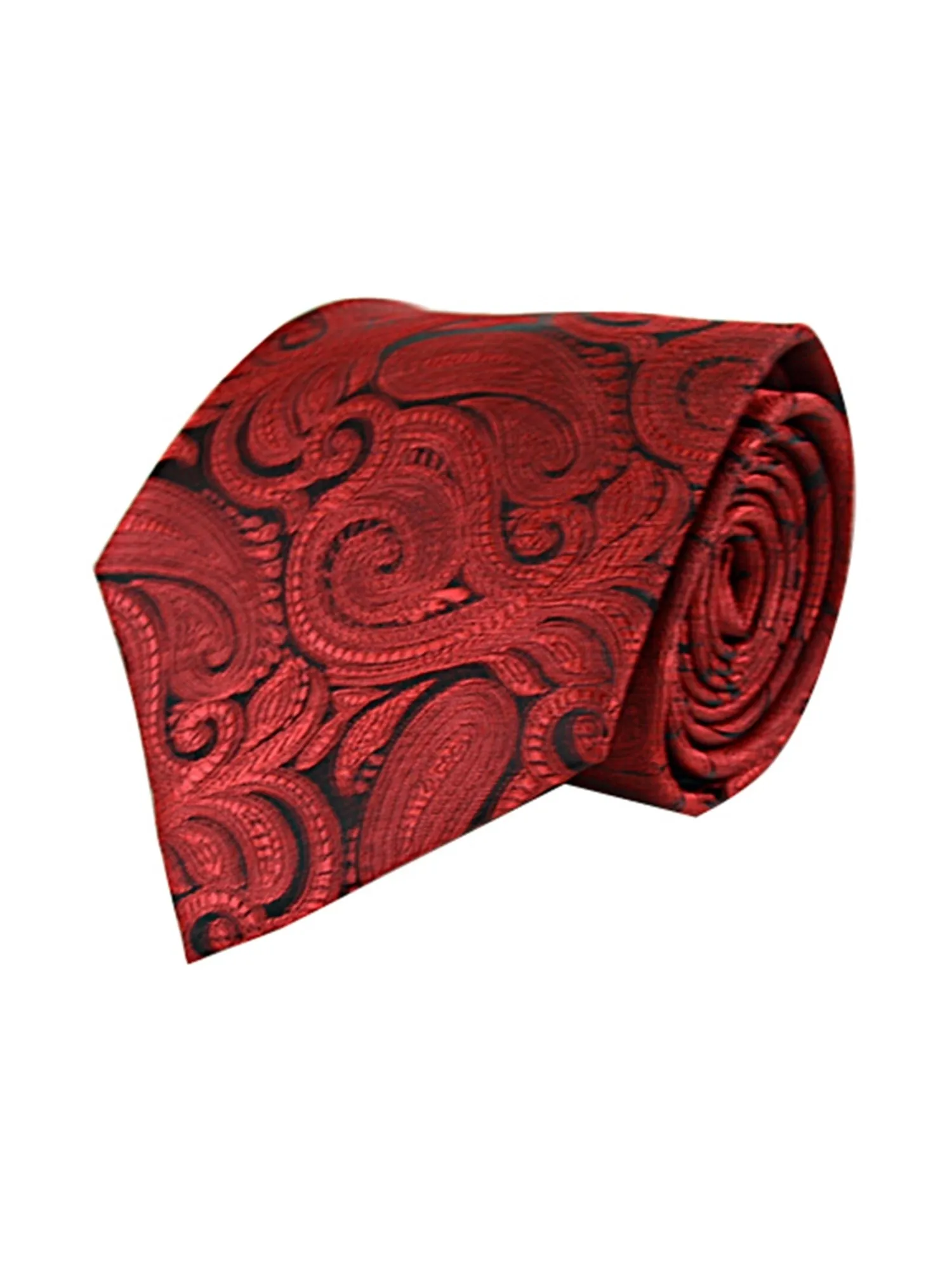 Men's Paisley Microfiber Poly Woven Wedding Neck Tie