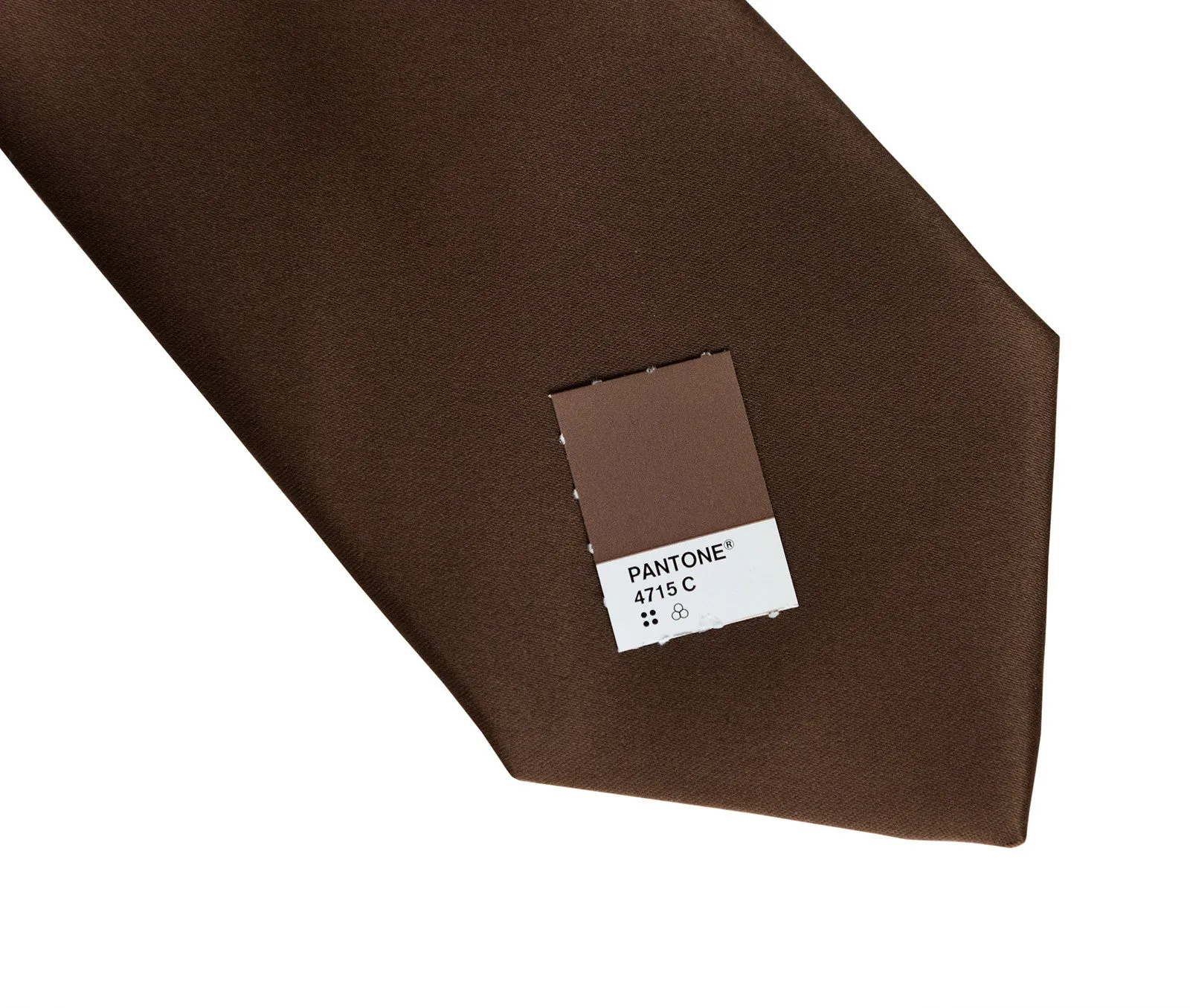 Milk Chocolate Brown Necktie. Plain Solid Color Satin Finish Tie, No Print