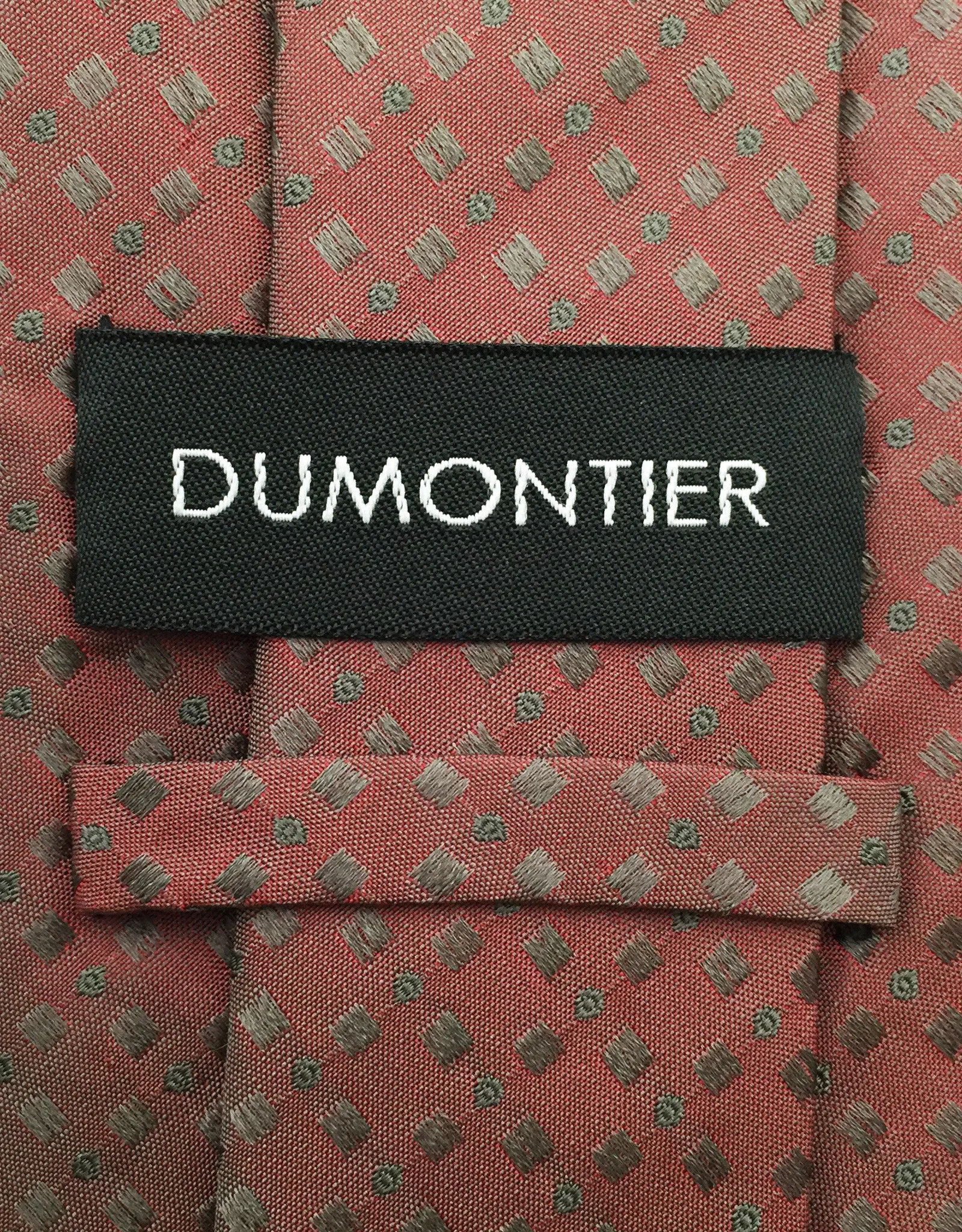 Muted Brick Red Tie with Diamonds