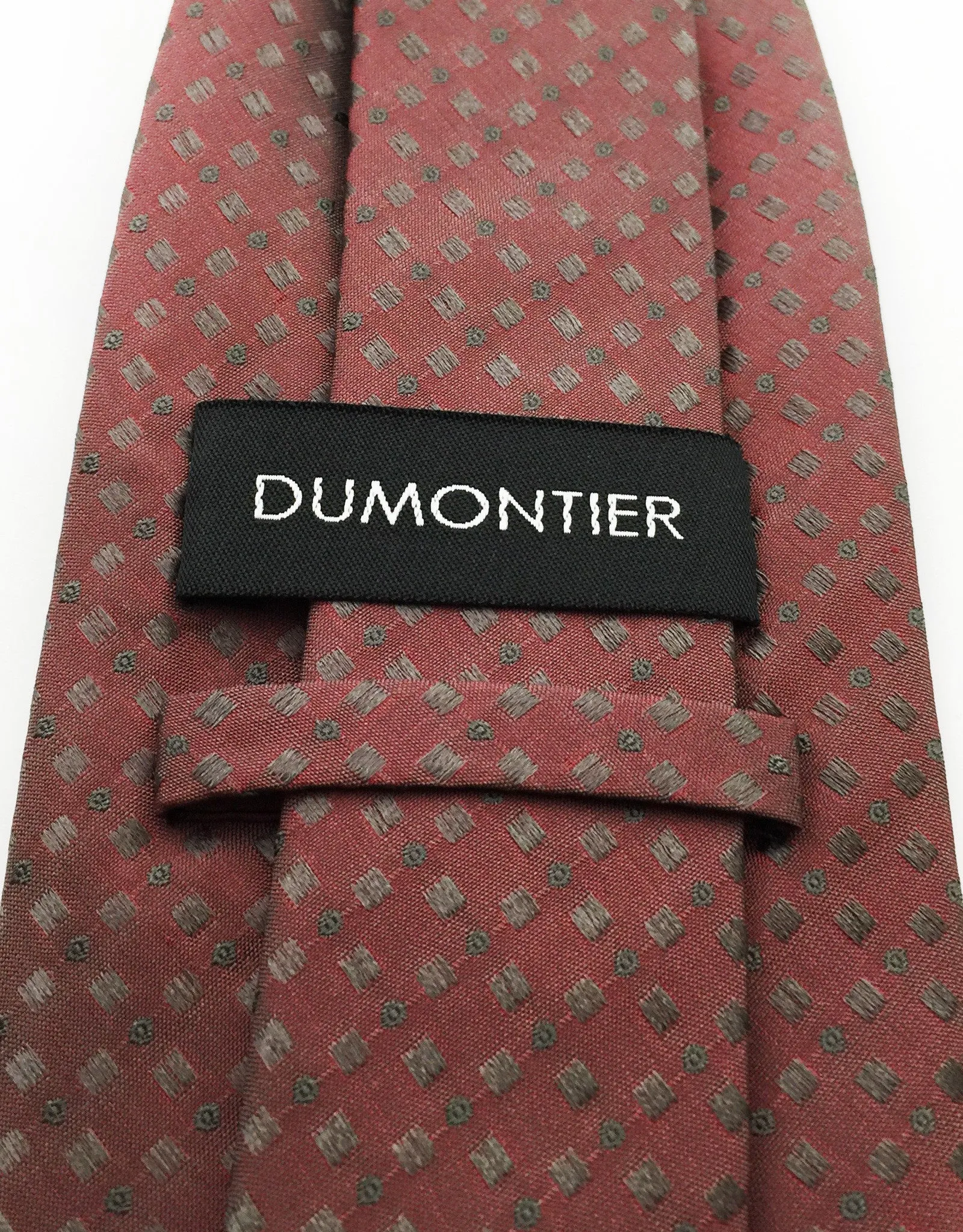 Muted Brick Red Tie with Diamonds