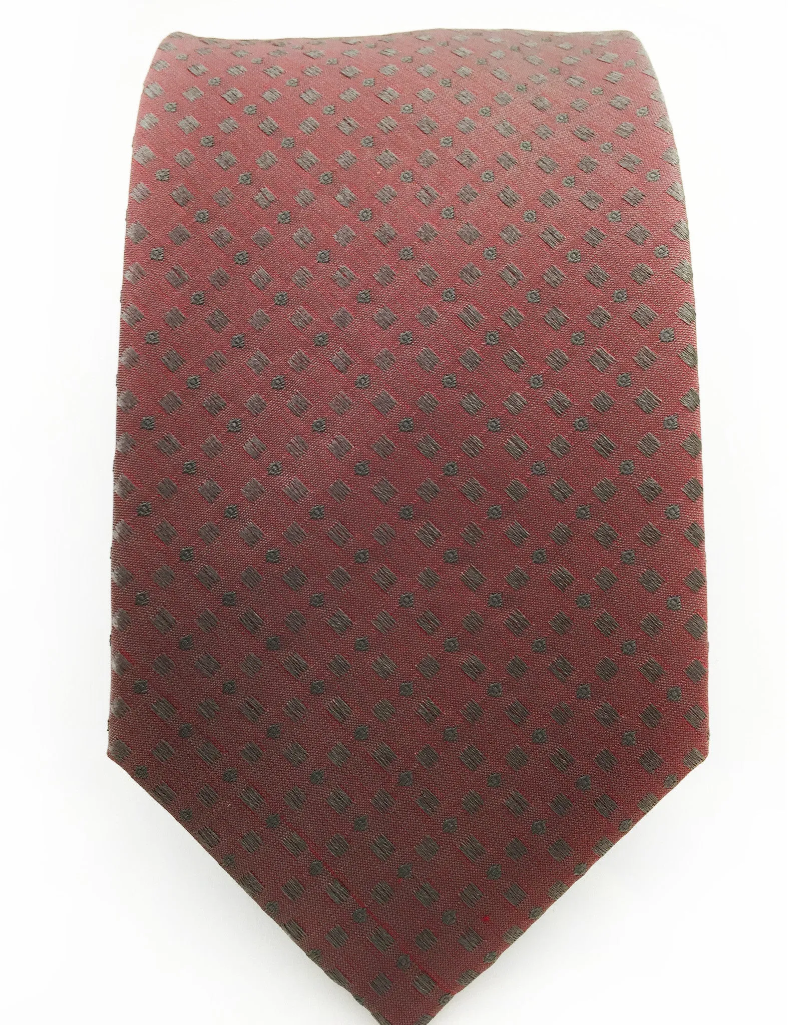 Muted Brick Red Tie with Diamonds