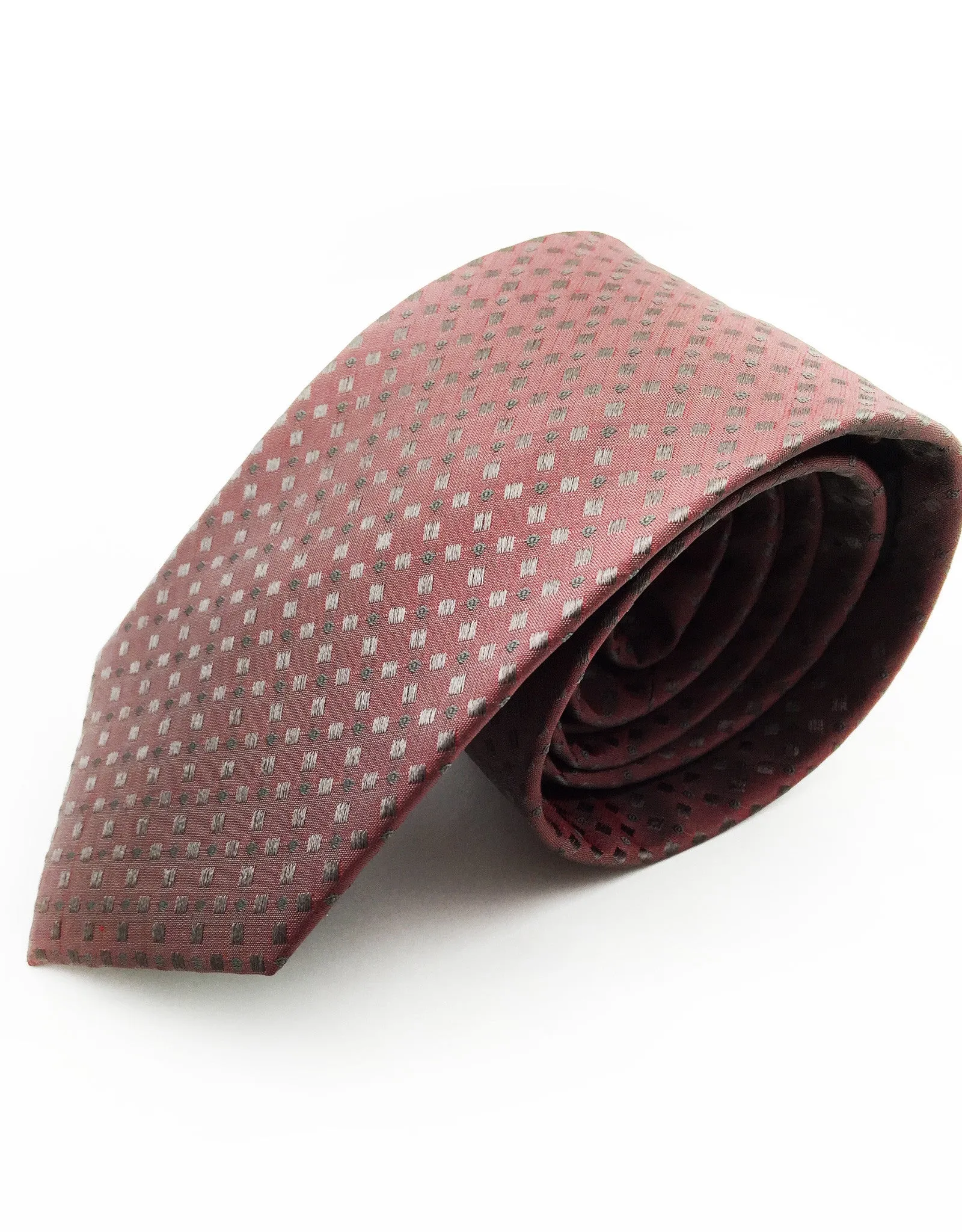 Muted Brick Red Tie with Diamonds