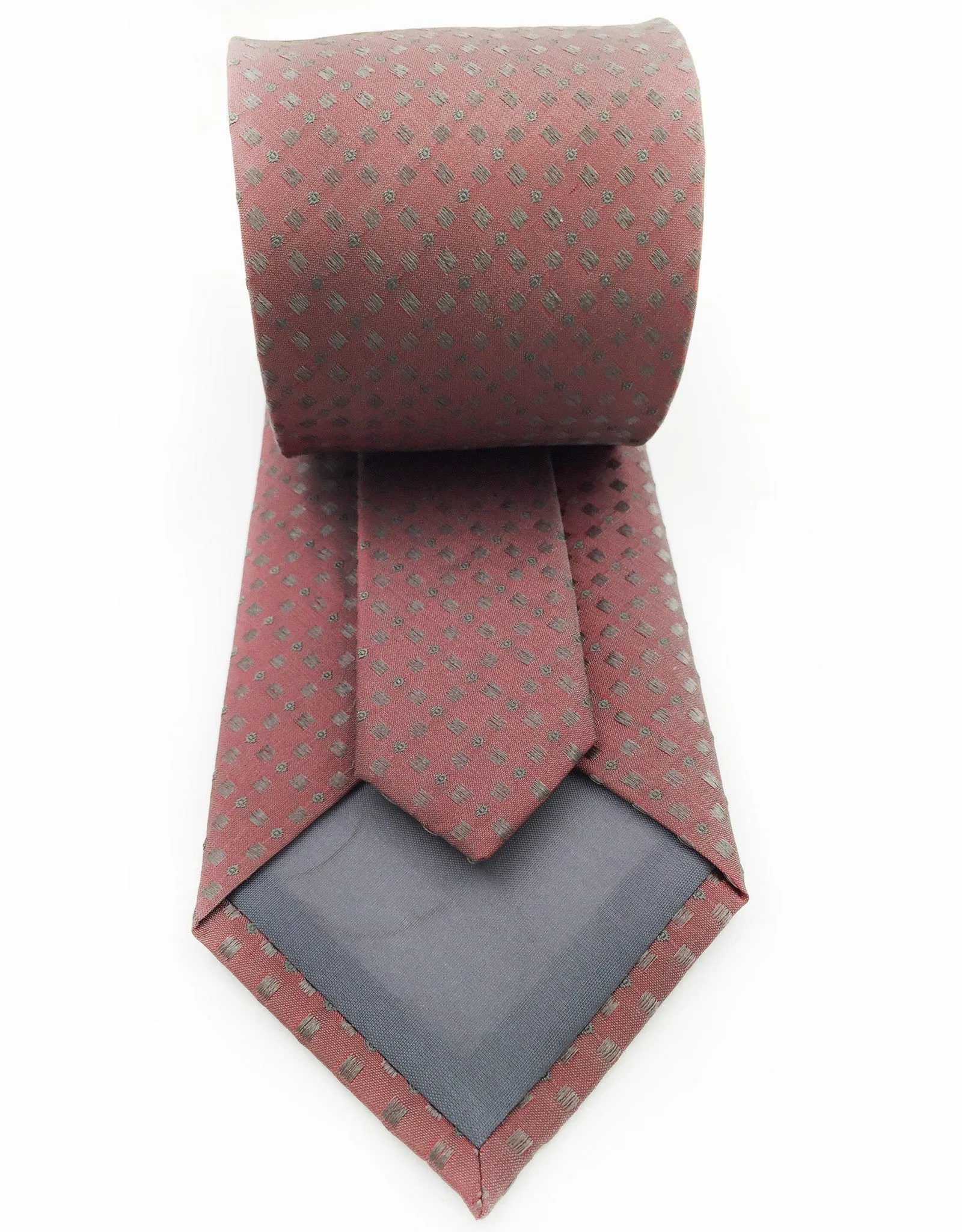 Muted Brick Red Tie with Diamonds
