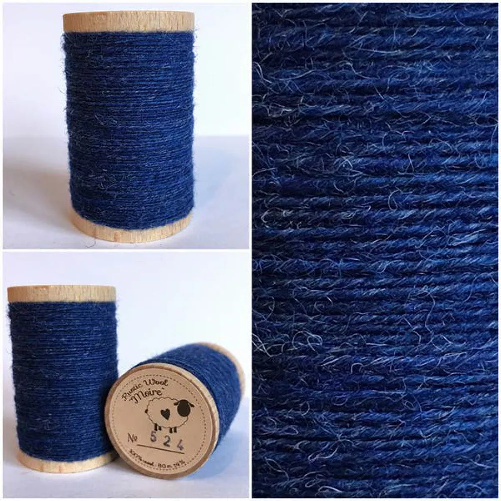 NATIONAL BLUE Hand Dyed HALF YARD Wool Fabric for Wool Applique and Rug Hooking