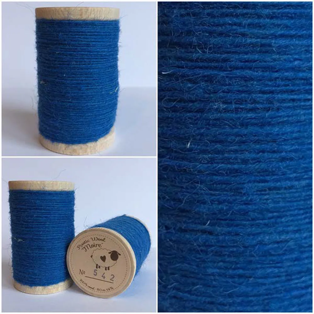 NATIONAL BLUE Hand Dyed HALF YARD Wool Fabric for Wool Applique and Rug Hooking