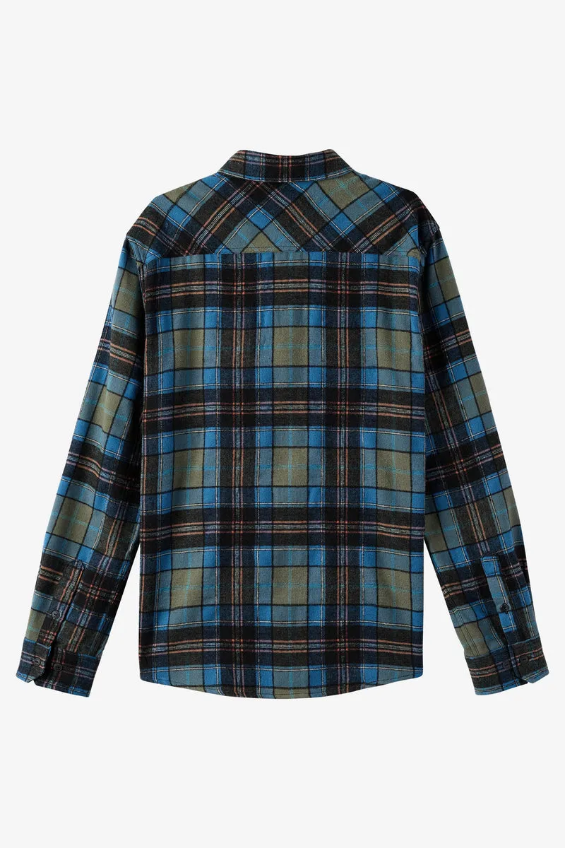 ONeill DUNE FLANNEL STANDARD FIT LONG SLEEVE SHIRT - DARK OLIVE