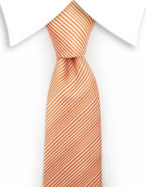 Orange Pinstriped Tie