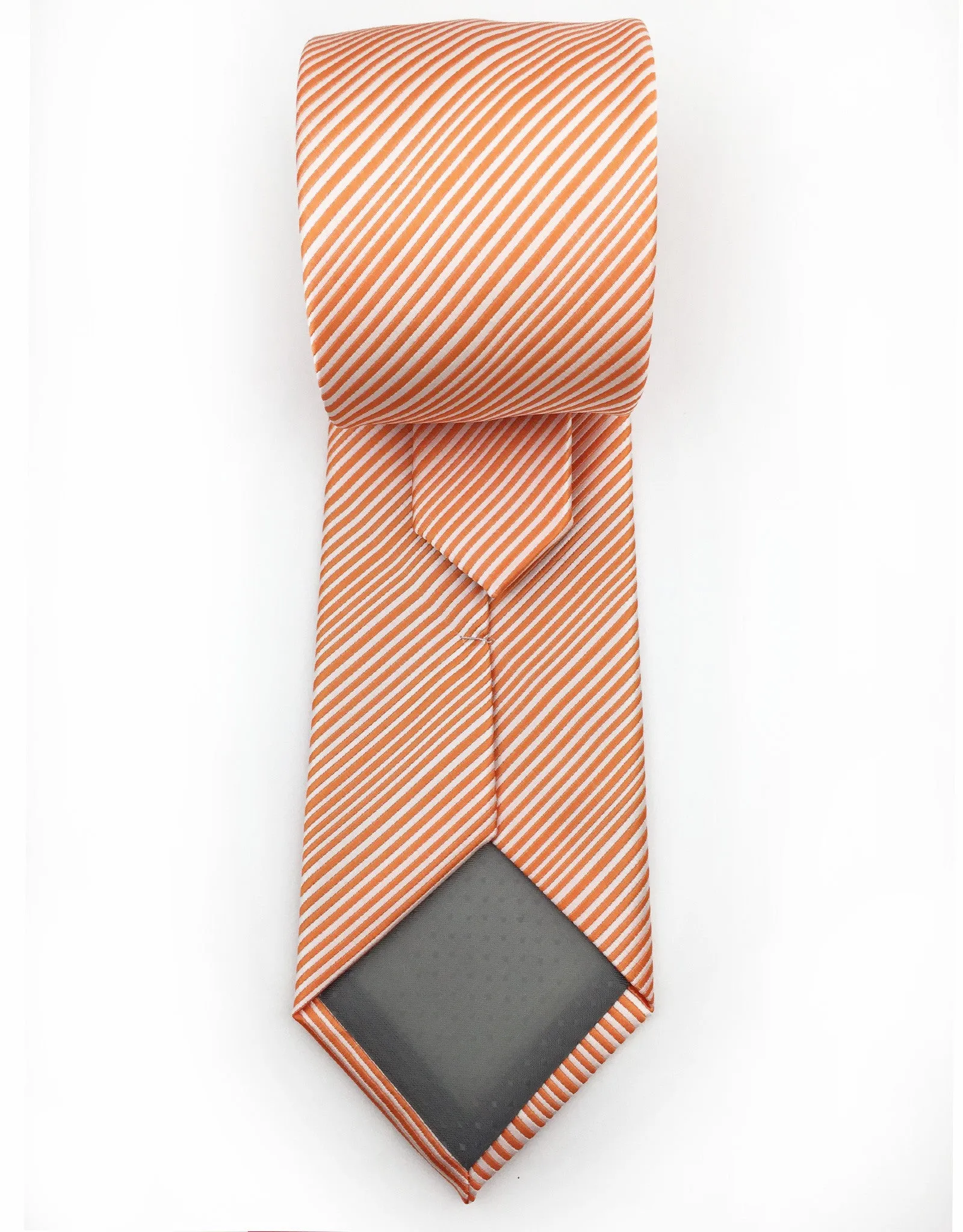 Orange Pinstriped Tie