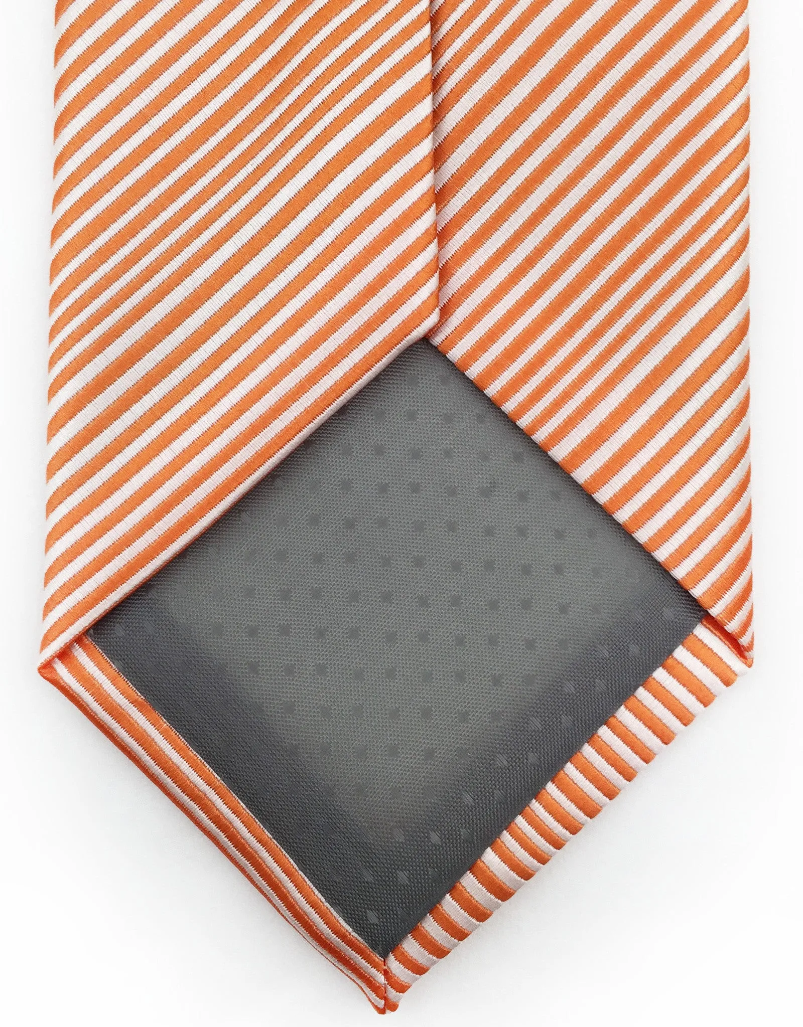 Orange Pinstriped Tie