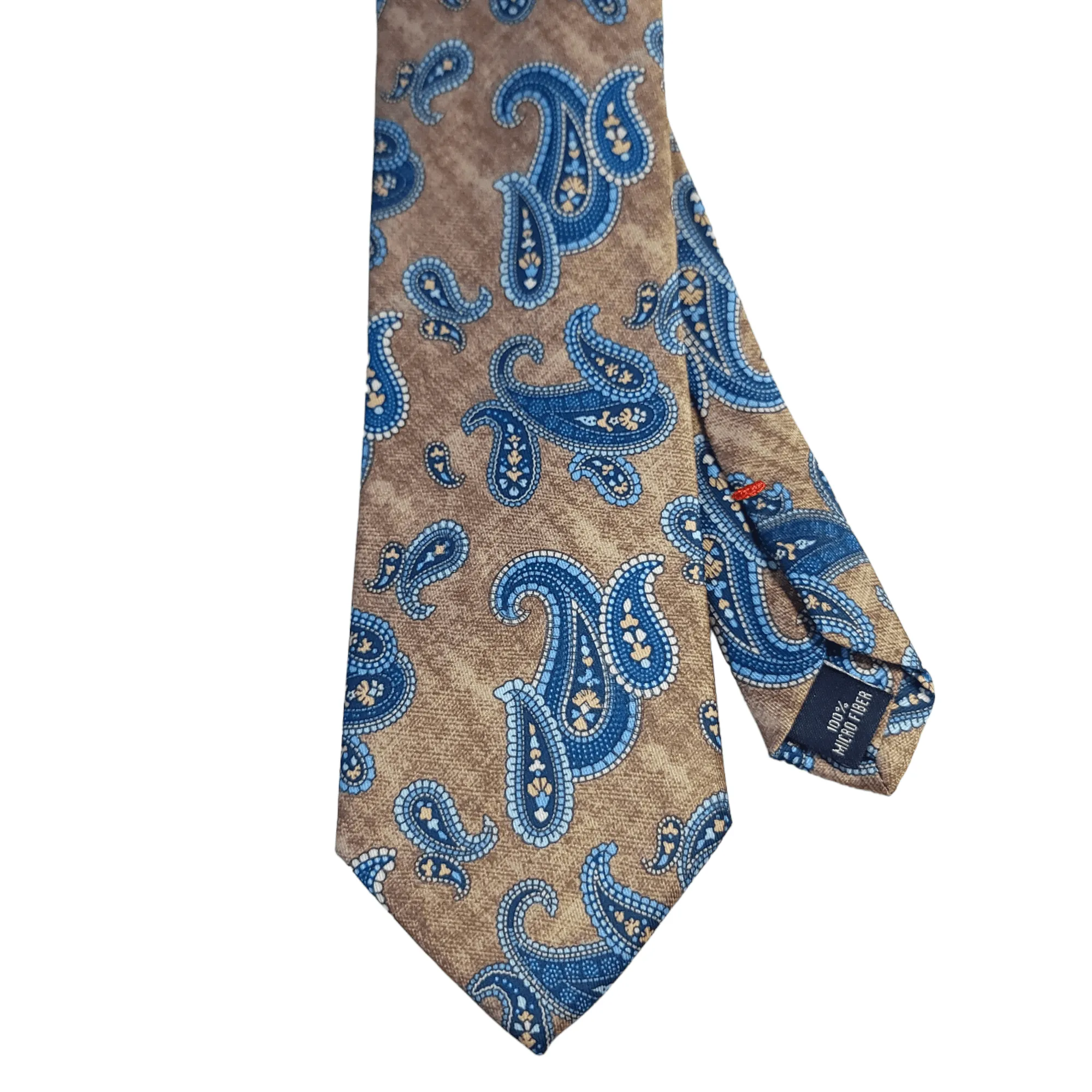 Peanut Brown Blue Paisley Tie