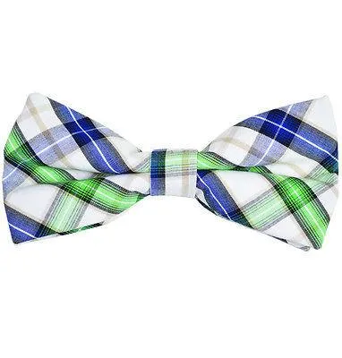 Plaid Cotton Bow Tie by Paul Malone
