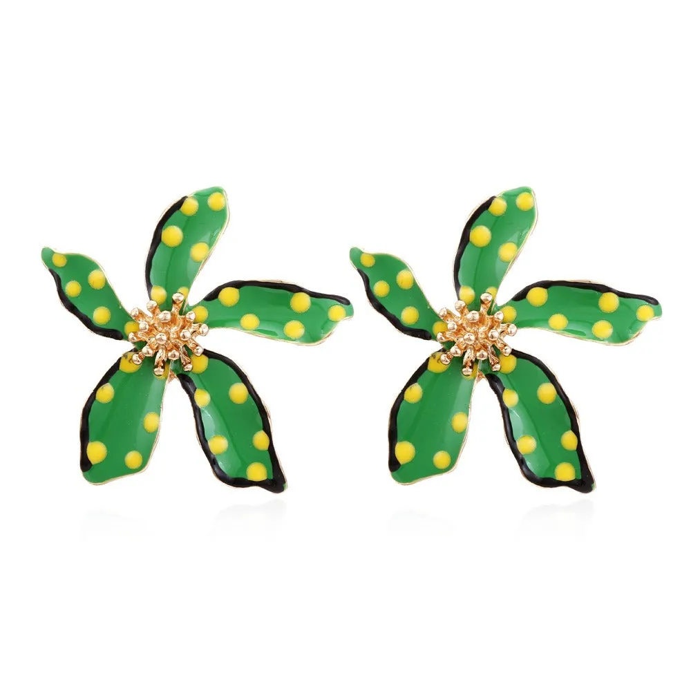 Pre Order:  Dotted Flower Earrings