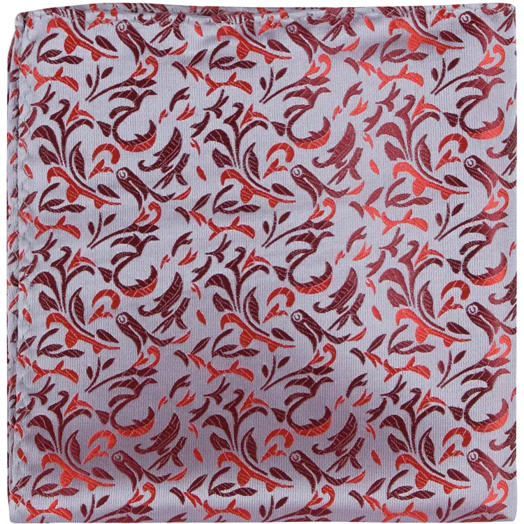 R3 - Silver with Multi Red Vine - Standard Width