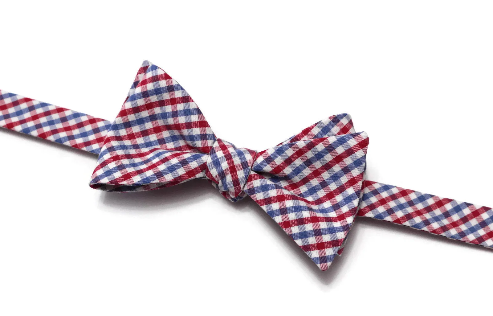 Red & Blue Tattersall Check Bow Tie