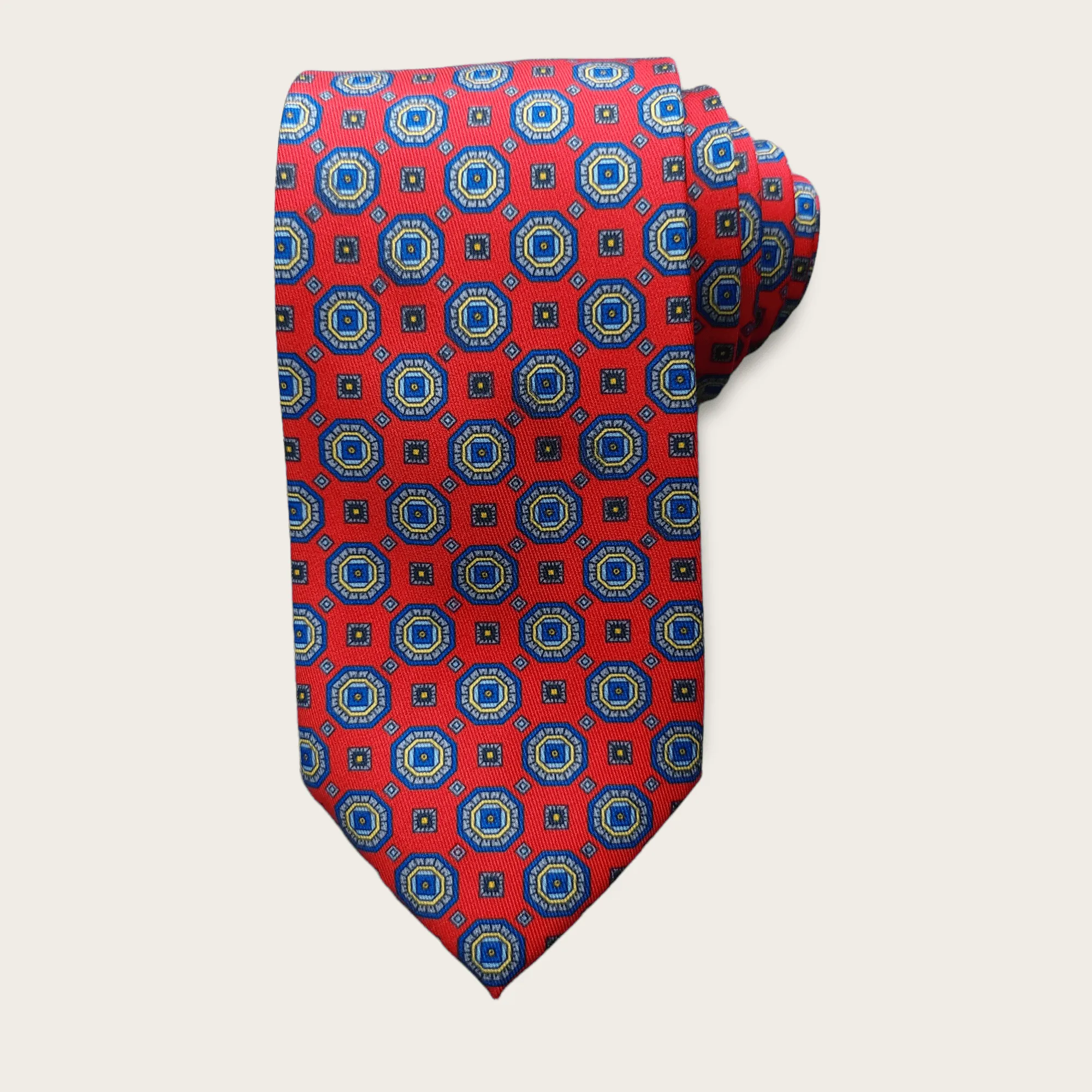 Red Blue Dot Tie