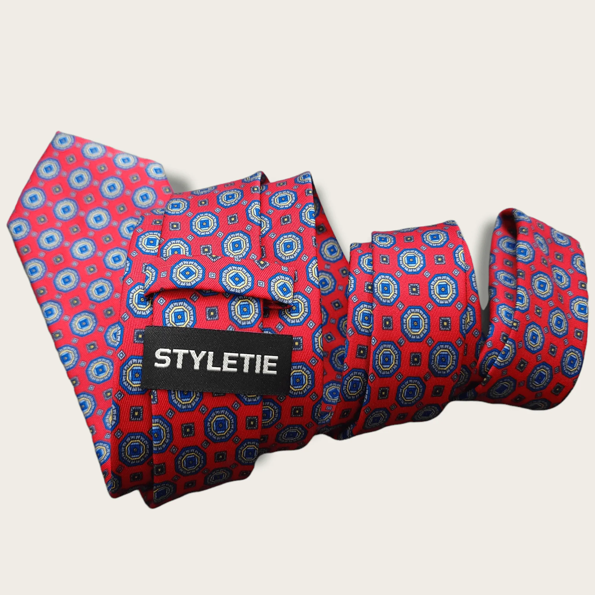 Red Blue Dot Tie