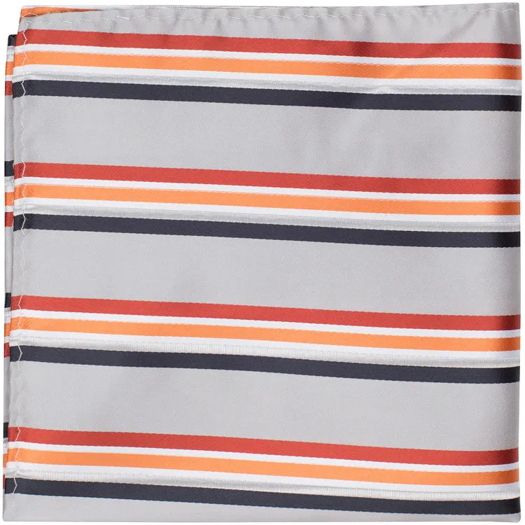 S4 - Gray Multi Color Stripe - Varied Widths
